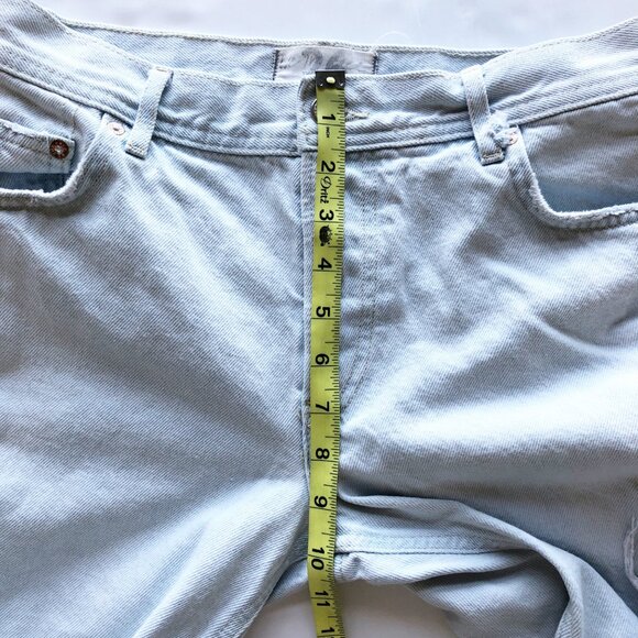 WE THE FREE Maggie Mid Rise Straight Leg Paradise Blue Ripped Jeans Womens 26 - Picture 8 of 9